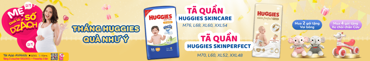 Bỉm Tã Huggies Chính Hãng, Giá Tốt, Nhiều Ưu Đãi 05/2025 - Avakids.com