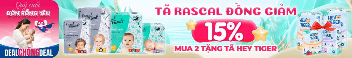 Mua Tã Rascal + Friends Chính Hãng Đồng Giảm 15% 11/2024 - Avakids.com