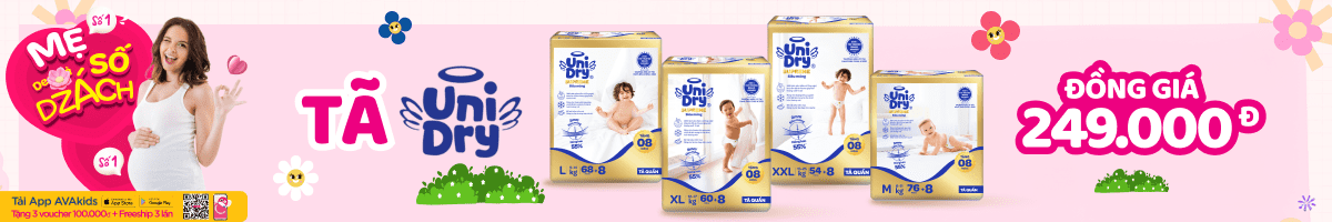 Bỉm Tã Unidry Cho Bé Chính Hãng, Giá Ưu Đãi Tốt 05/2025 - Avakids.com