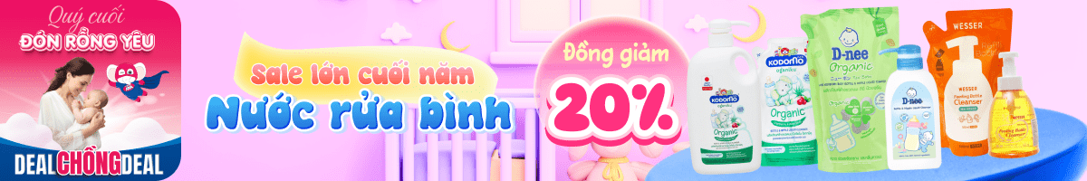 Mua Nước Rửa Bình Sữa An Toàn Đồng Giảm 20% 11/2024 - Avakids.com