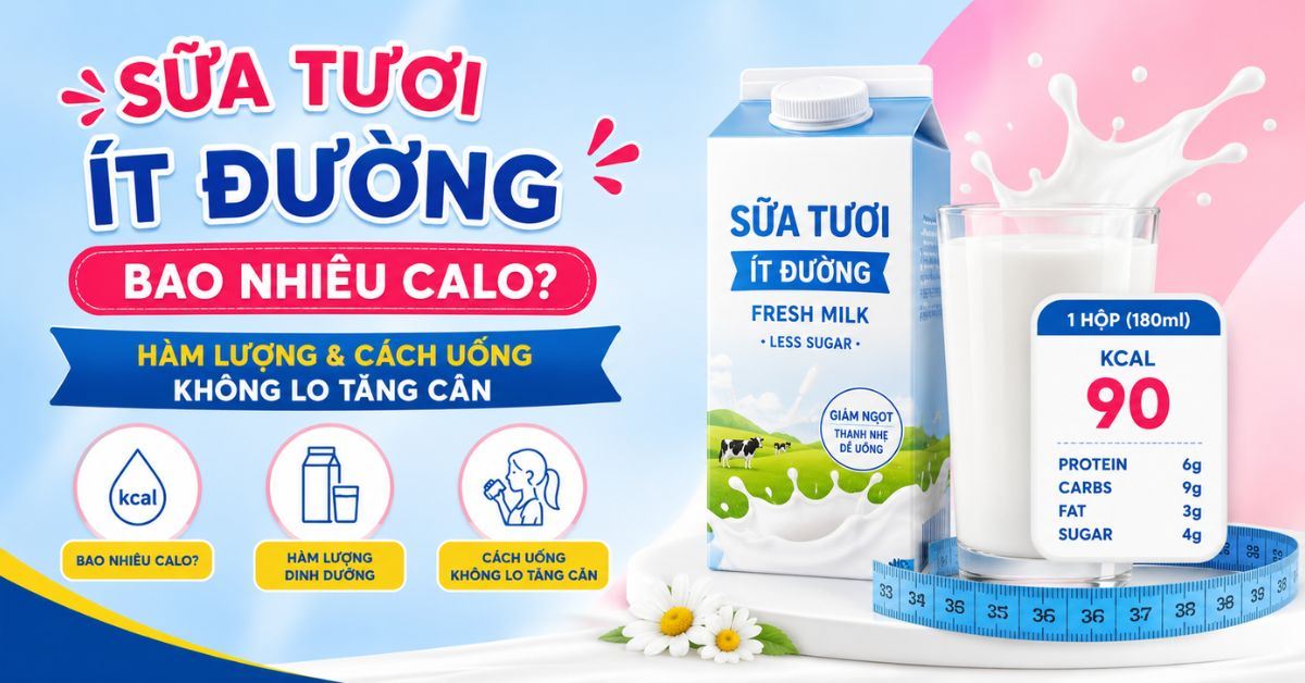 Sữa tươi ít đường chứa bao nhiêu calo? Uống nhiều có mập không?