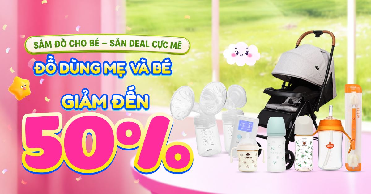Đại tiệc sale hè - Đồ dùng mẹ và bé giảm đến 50%