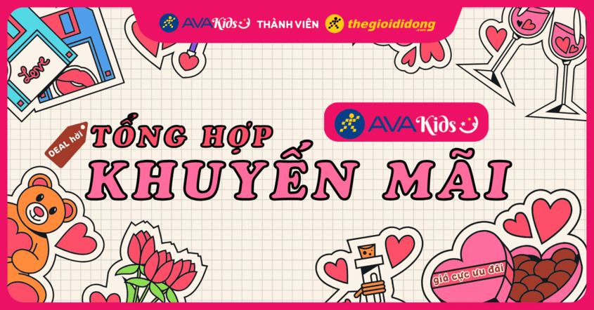 Tổng hợp khuyến mãi tháng 11/2025 tại AVAKids. Vô vàn ưu đãi hấp dẫn, săn ngay mẹ ơi kẻo lỡ!
