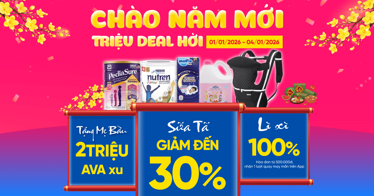 (01/01 - 04/01) CHÀO NĂM MỚI - TRIỆU DEAL HỜI. Mua ngay mẹ ơi!