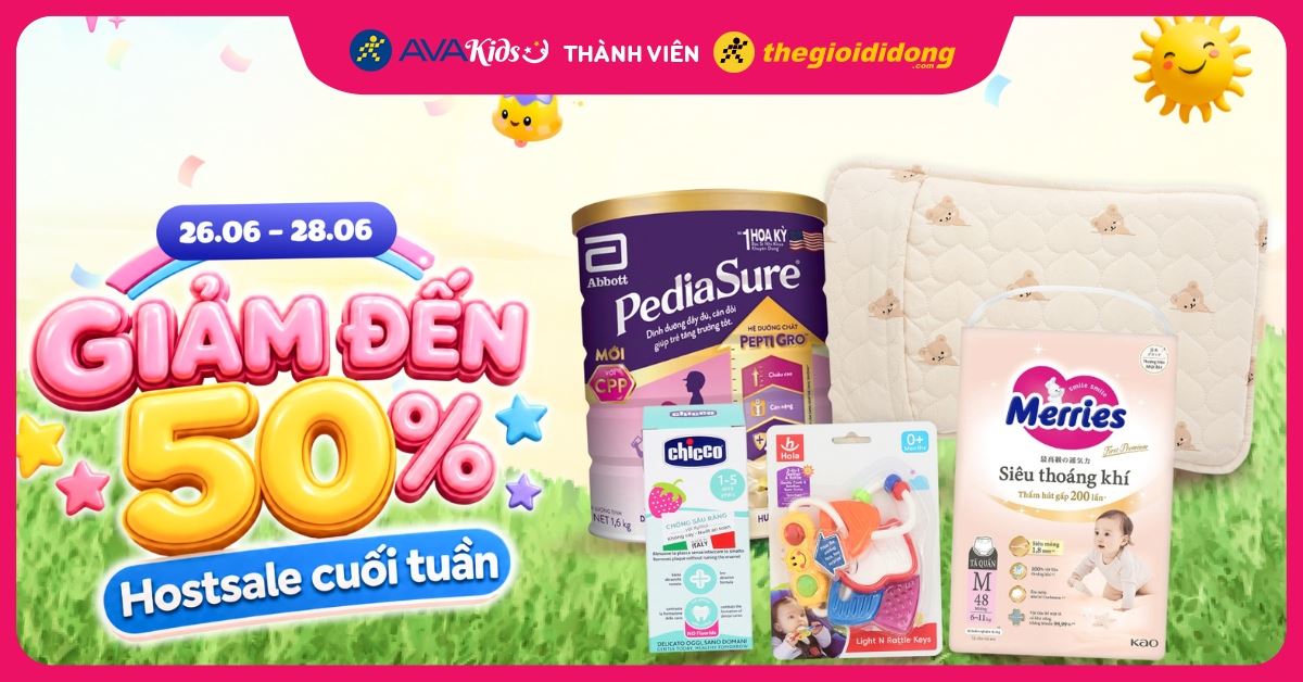 Khuyến mãi cuối tuần AVAKids giảm đến 50% (26.06 - 28.06)