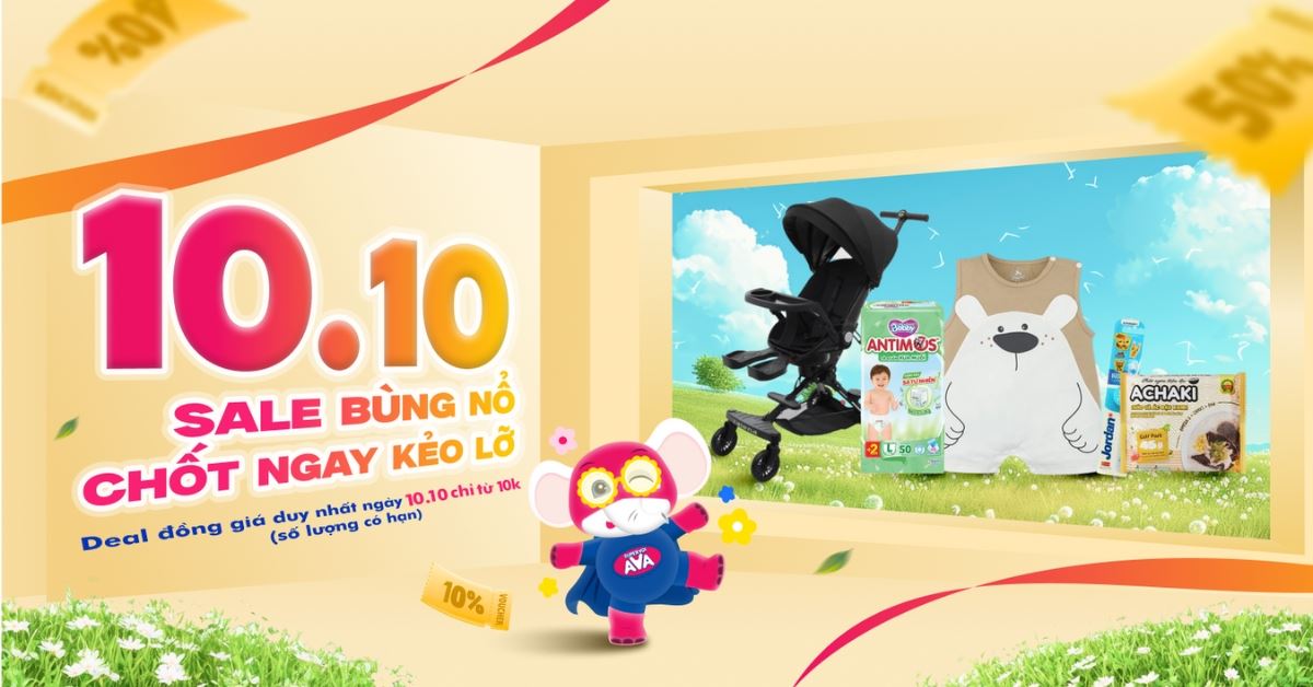(Duy nhất 10/10) 10.10 SALE BÙNG NỔ - CHỐT NGAY KẺO LỠ. Săn deal ngay mẹ ơi!