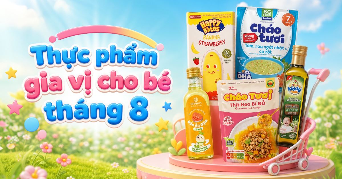 Tháng 8 ăn ngon gia vị chuẩn vị bé mê từng bữa tại AVAKids