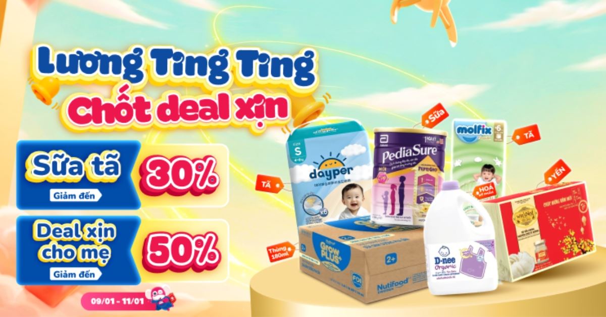 (09/01 - 11/01) NGÀY 10 LƯƠNG TING TING - CHỐT DEAL XỊN. Mua ngay!