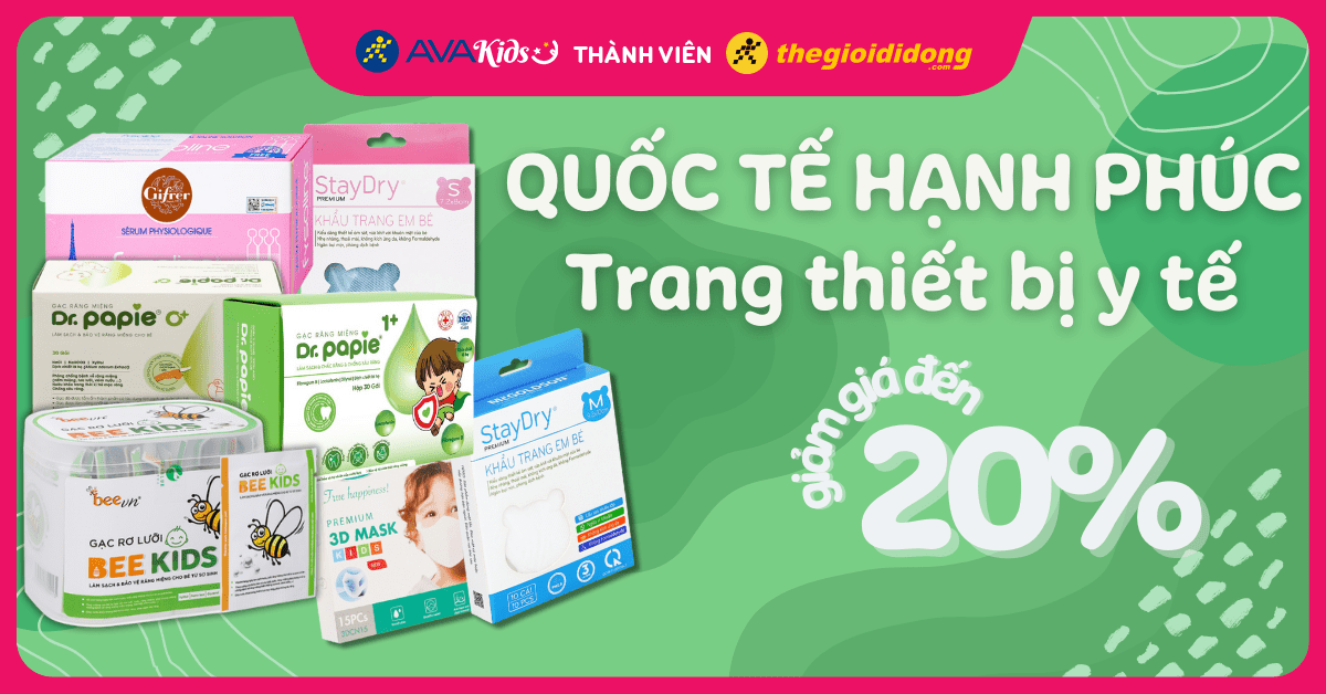 (20/03 - 23/03) Mừng ngày Quốc tế hạnh phúc, trang thiết bị y tế ưu đãi ngập tràn cho mẹ đến 20%
