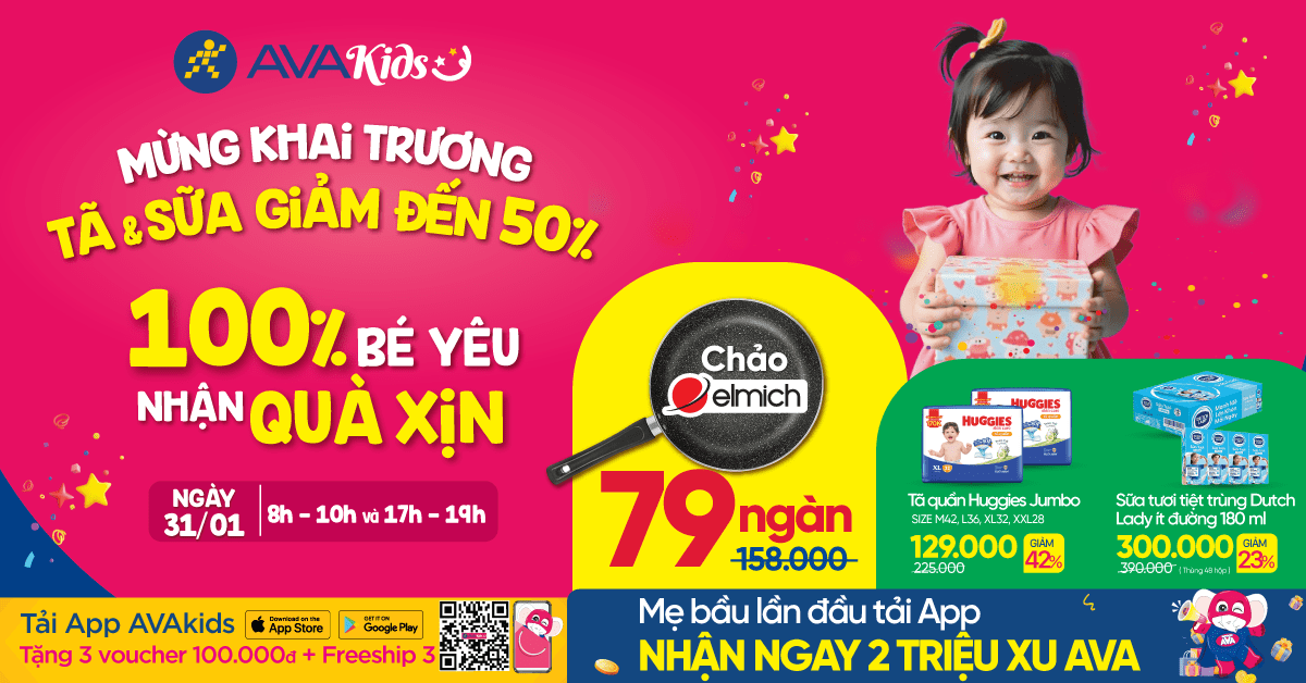 KHAI TRƯƠNG SIÊU THỊ MỚI, TÃ SỮA GIẢM ĐẾN 50% - 100% BÉ YÊU NHẬN QUÀ XỊN