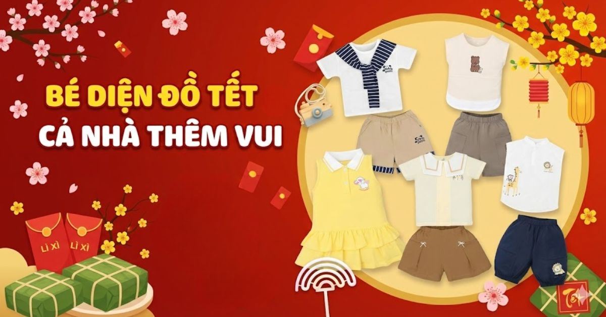BÉ DIỆN ĐỒ TẾT - CẢ NHÀ THÊM VUI