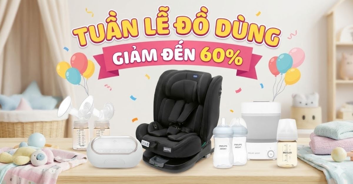 (12/01 - 18/01) TUẦN LỄ ĐỒ DÙNG GIẢM ĐẾN 60%. Chốt đơn liền tay mẹ ơi