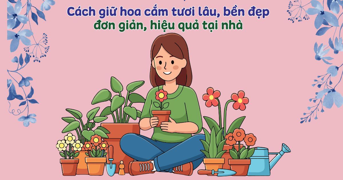 10+ cách giữ hoa tươi lâu, bền, đơn giản, hiệu quả tại nhà không thối nước