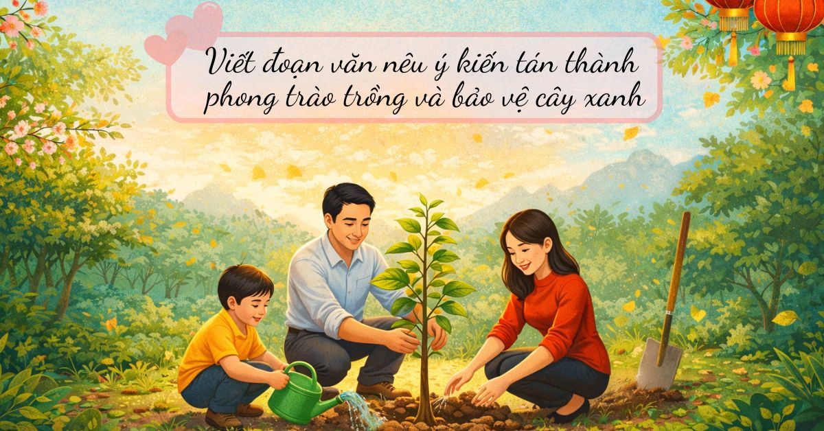 Viết đoạn văn nêu ý kiến tán thành phong trào trồng và bảo vệ cây xanh (20+ văn mẫu điểm cao)