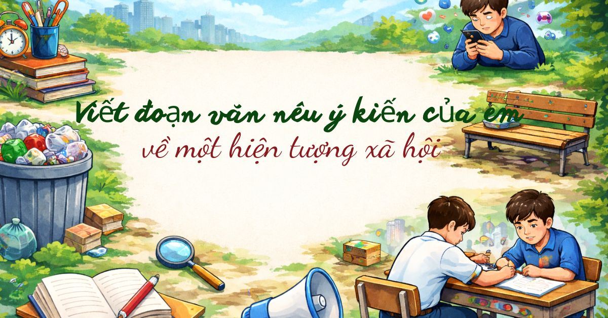 Viết đoạn văn nêu ý kiến của em về một hiện tượng xã hội (20+ mẫu văn điểm cao)