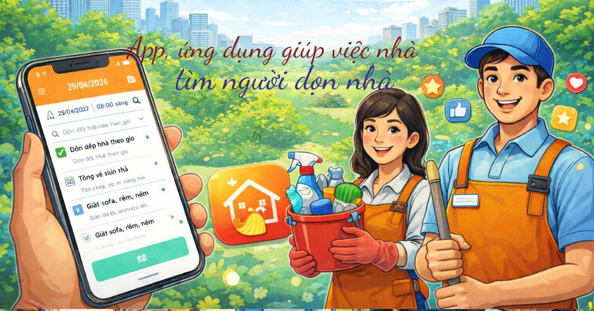 Top 5 App giúp việc nhà, tìm người dọn nhà dịp Tết uy tín nhất 2026