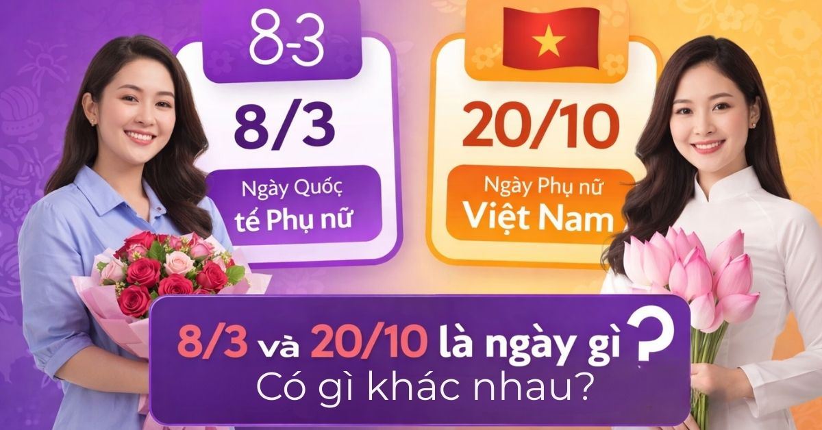 Ngày 8/3 và 20/10 là ngày gì? Khác nhau như thế nào?