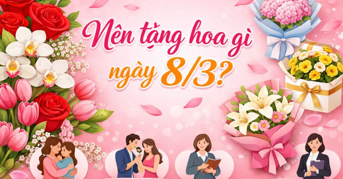 Nên tặng hoa gì ngày 8/3? Gợi ý 20+ loài hoa tặng 8/3 đẹp, ý nghĩa nhất