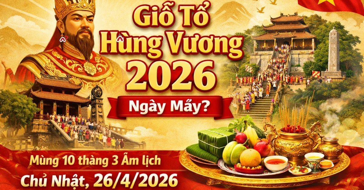 Giỗ Tổ Hùng Vương 2026 ngày mấy? Lịch nghỉ được mấy ngày?