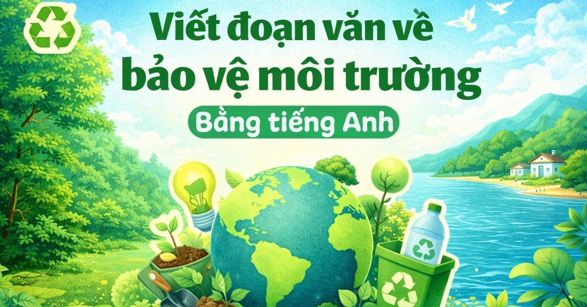 Viết đoạn văn về bảo vệ môi trường bằng tiếng Anh ngắn, kèm dịch nghĩa