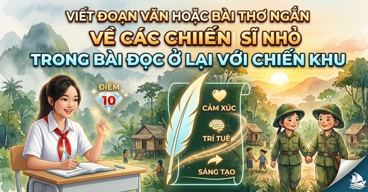 20+ Viết đoạn văn hoặc bài thơ ngắn về các chiến sĩ nhỏ trong bài đọc Ở lại với chiến khu