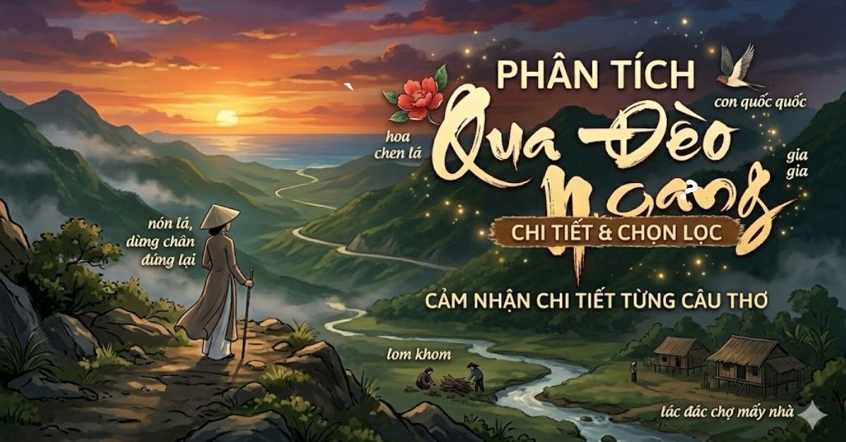 Phân tích bài thơ Qua đèo Ngang: Dàn ý và 30+ văn mẫu đạt điểm 9+ siêu hay