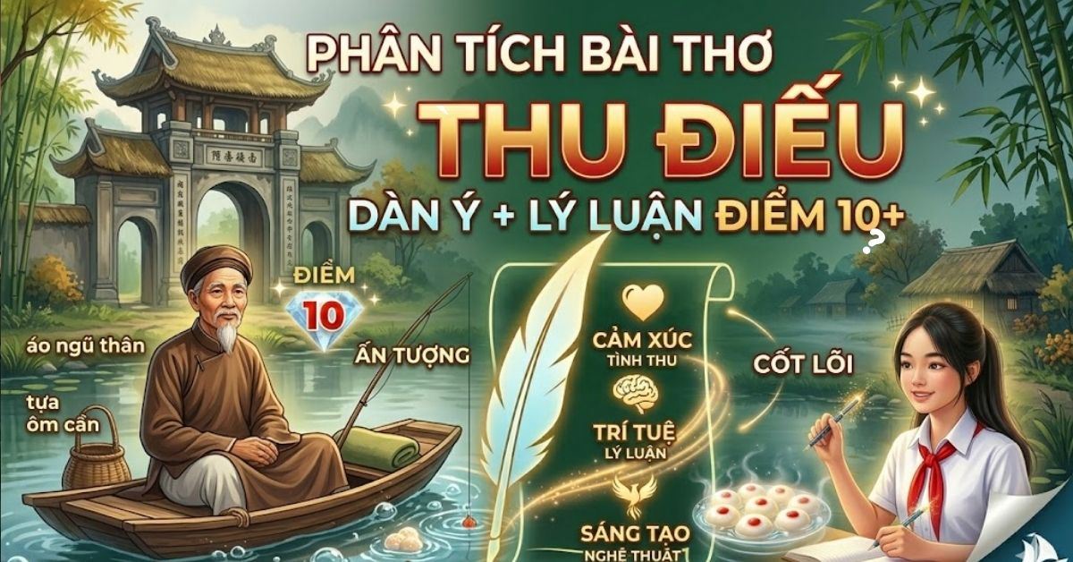 Phân tích bài thơ Thu điếu - Dàn ý và 20+ bài văn mẫu hay nhất