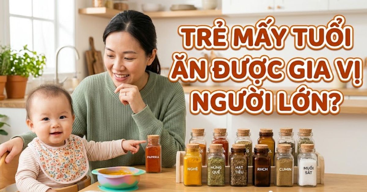 Trẻ mấy tuổi ăn được gia vị người lớn? Cách dùng gia vị cho trẻ theo từng độ tuổi