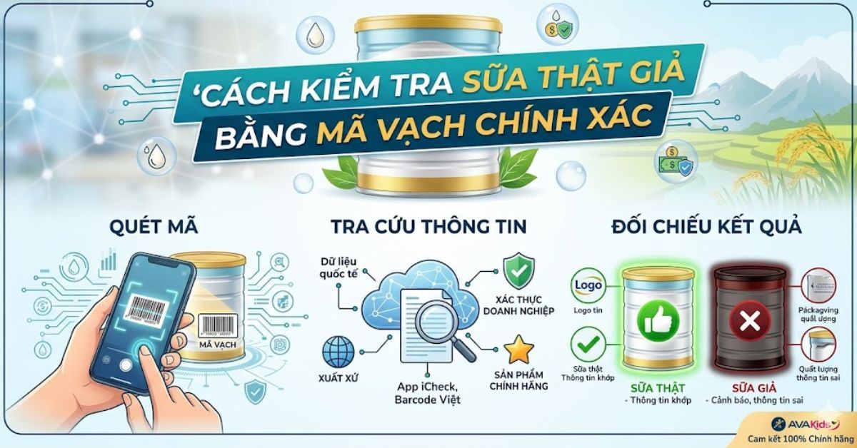 Cách kiểm tra sữa thật giả bằng mã vạch chính xác, nhanh chóng nhất