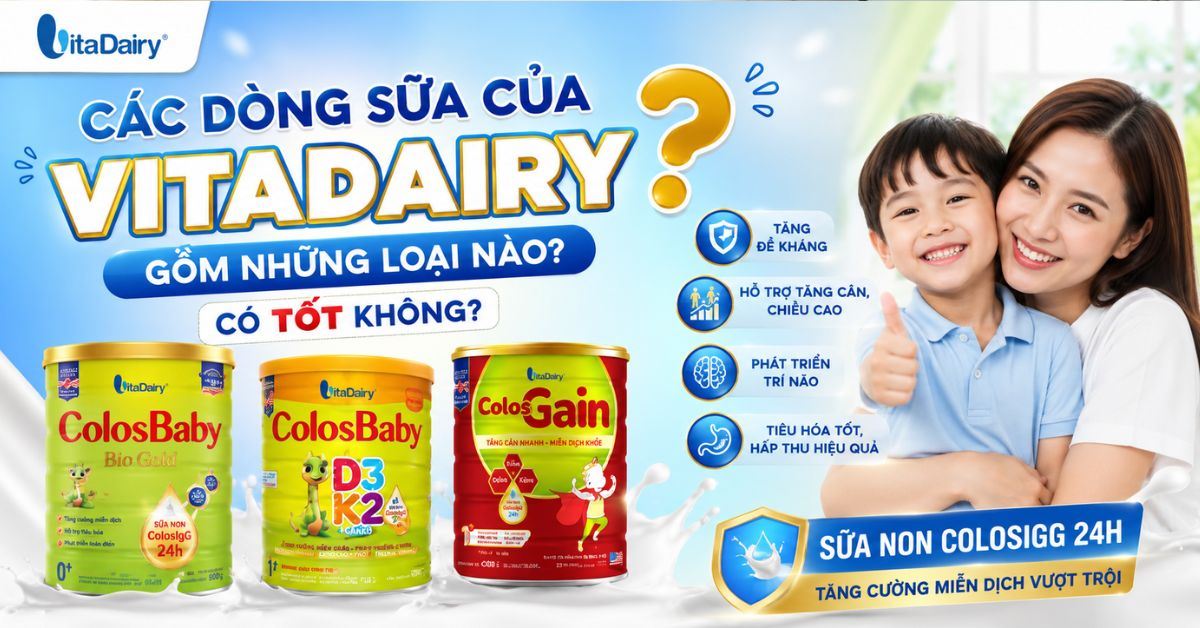 Các dòng sữa của VitaDairy gồm những loại nào? Có tốt không? Nên mua loại nào?