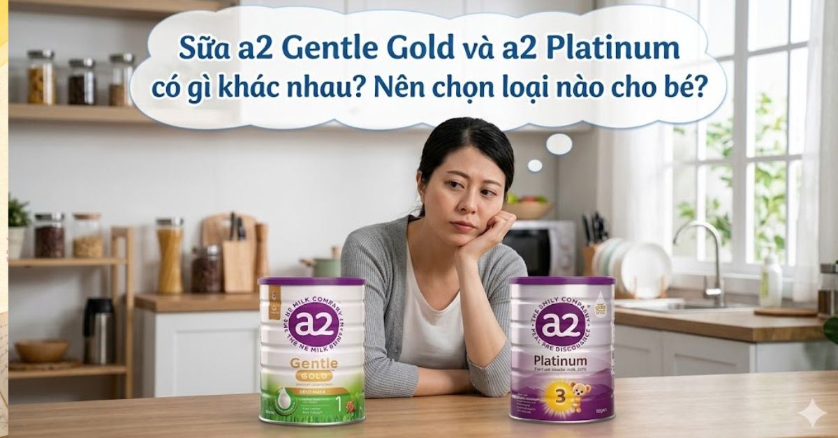 Sữa a2 Gentle Gold và a2 Platinum có gì khác nhau? Nên chọn loại nào cho bé?