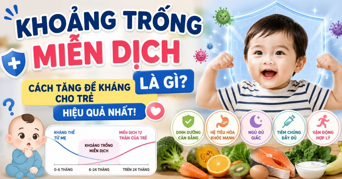 Khoảng trống miễn dịch là gì? Cách tăng đề kháng cho trẻ trong giai đoạn dễ ốm hiệu quả nhất