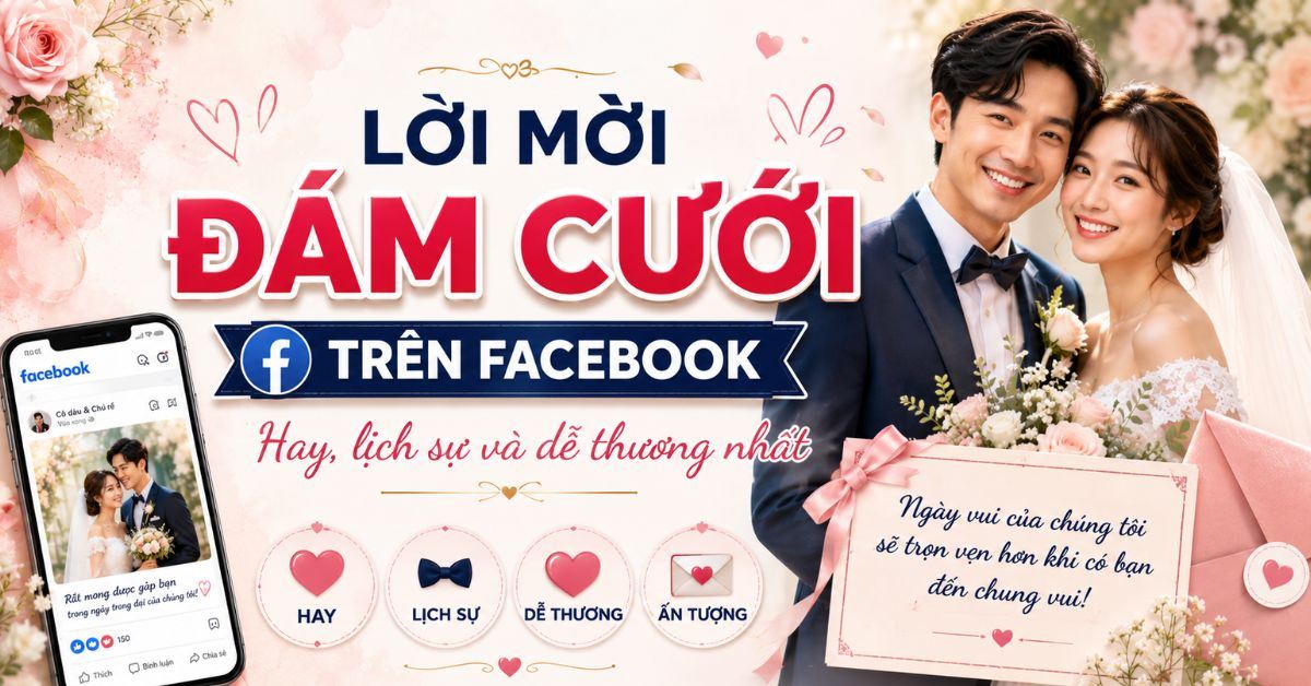 100+ lời mời đám cưới trên Facebook hay, lịch sự và dễ thương nhất
