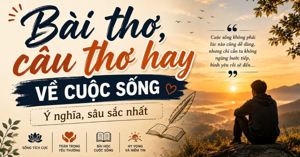 50+ Bài thơ, câu thơ hay về cuộc sống ý nghĩa, sâu sắc