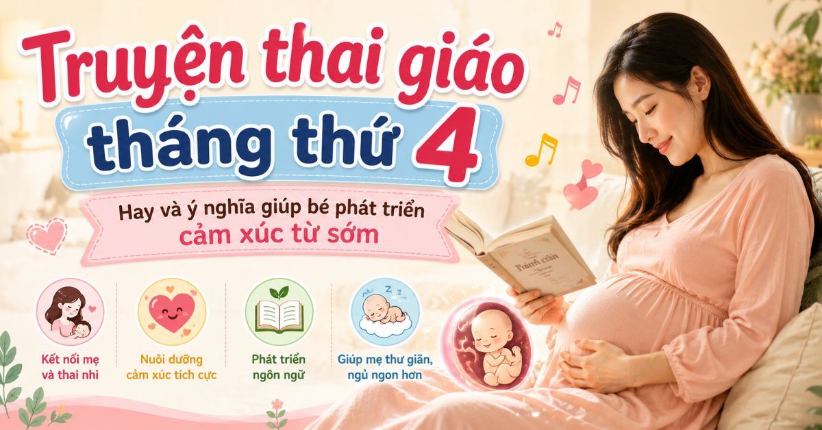 20+ Truyện thai giáo tháng thứ 4 hay và ý nghĩa nên đọc mỗi ngày giúp bé phát triển cảm xúc từ sớm