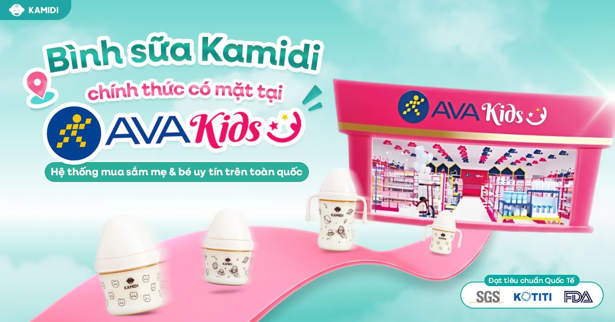Bình sữa Kamidi chính thức có mặt tại hệ thống cửa hàng AVAKids