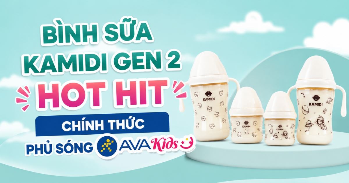 Bình sữa Kamidi Gen 2 chính thức phủ sóng AVAKids