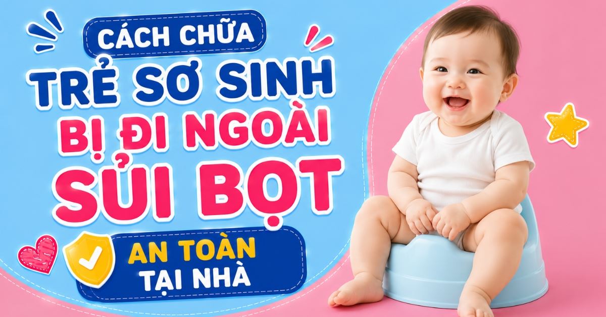 Cách chữa trẻ sơ sinh bị đi ngoài sủi bọt và lưu ý khi chăm sóc đúng
