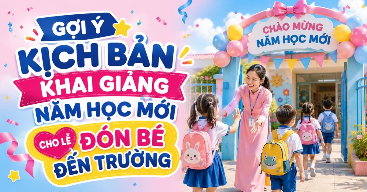 Gợi ý kịch bản khai giảng năm học mới cho lễ đón bé đến trường