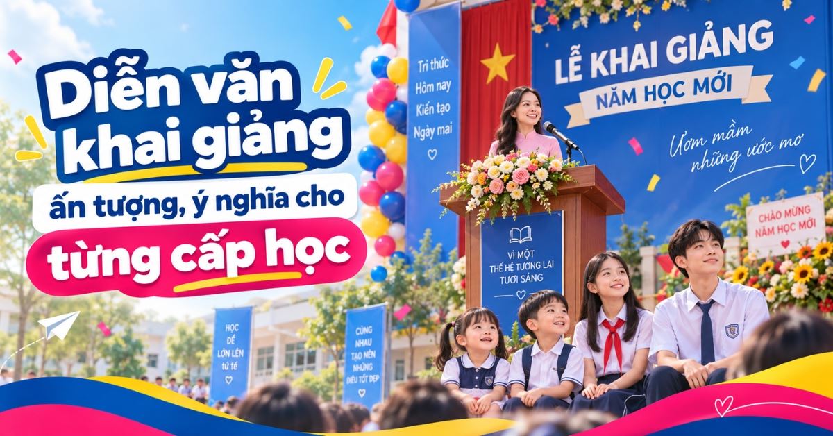 Diễn văn khai giảng ấn tượng, ý nghĩa cho từng cấp học 2026 mới nhất