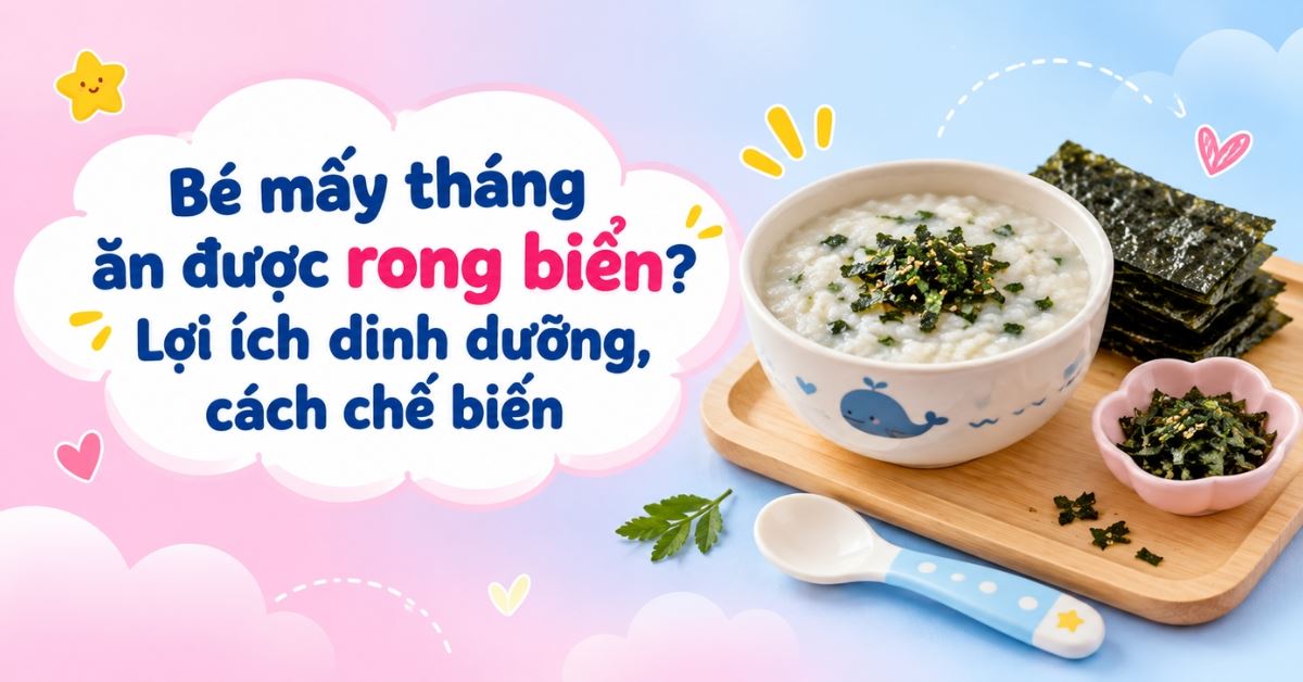 Bé mấy tháng ăn được rong biển? Lợi ích dinh dưỡng, cách chế biến