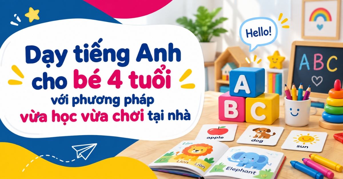 Dạy tiếng Anh cho bé 4 tuổi với phương pháp vừa học vừa chơi tại nhà