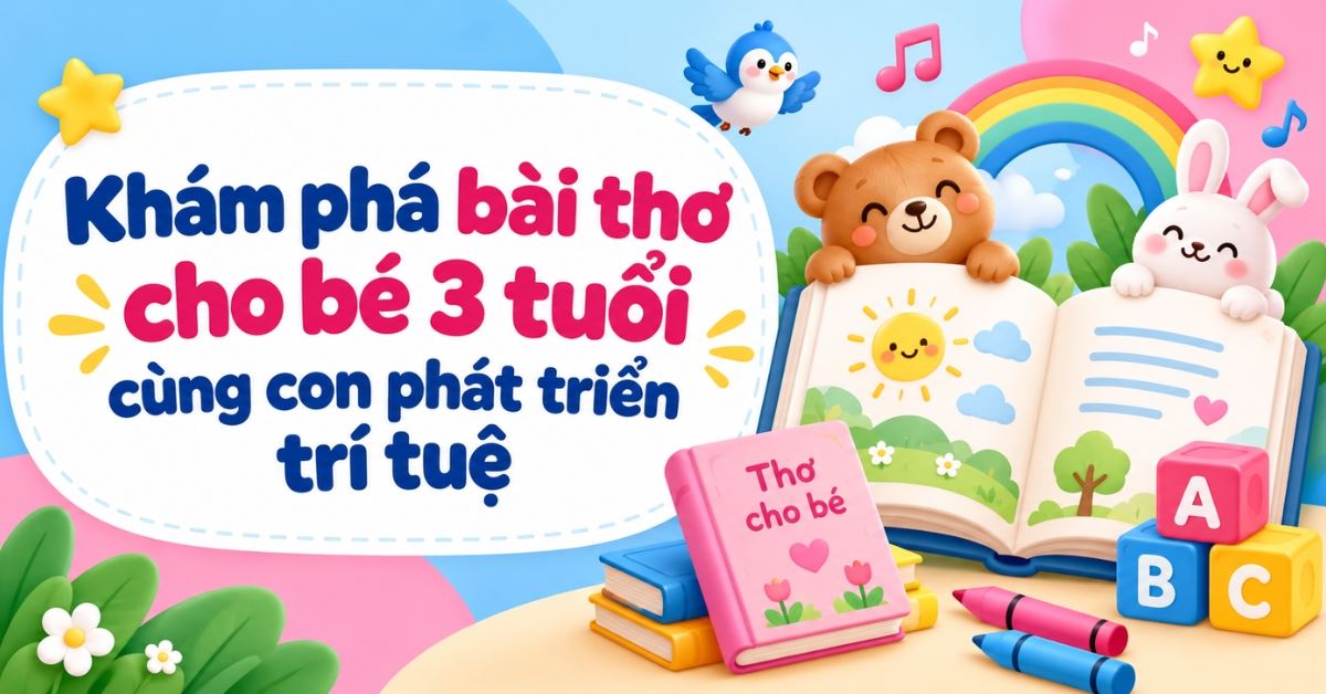 Khám phá top 15 bài thơ cho bé 3 tuổi cùng con phát triển trí tuệ