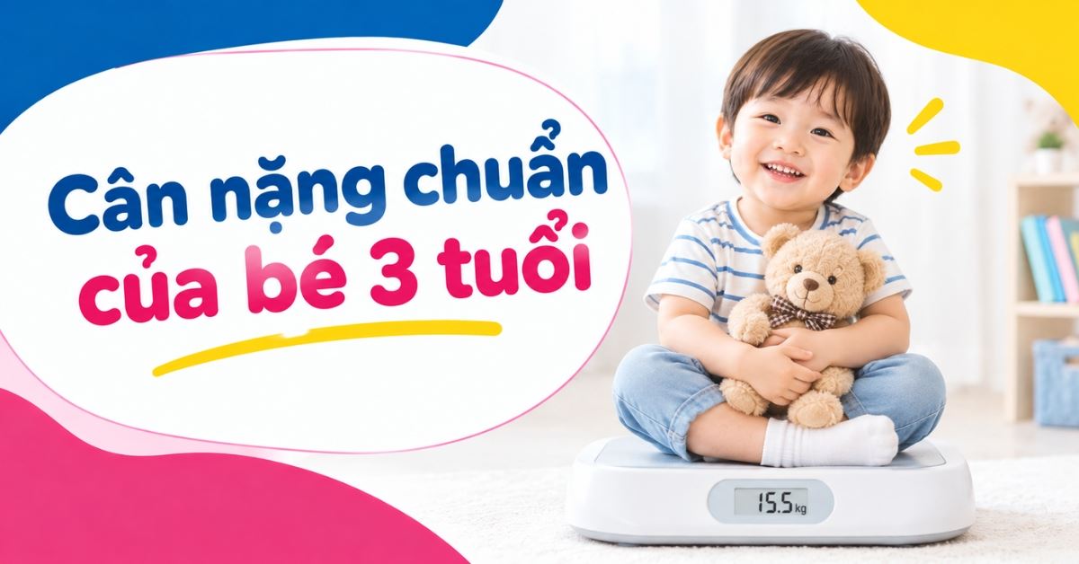 Bé 3 tuổi nặng bao nhiêu kg là bình thường? Bảng chuẩn WHO