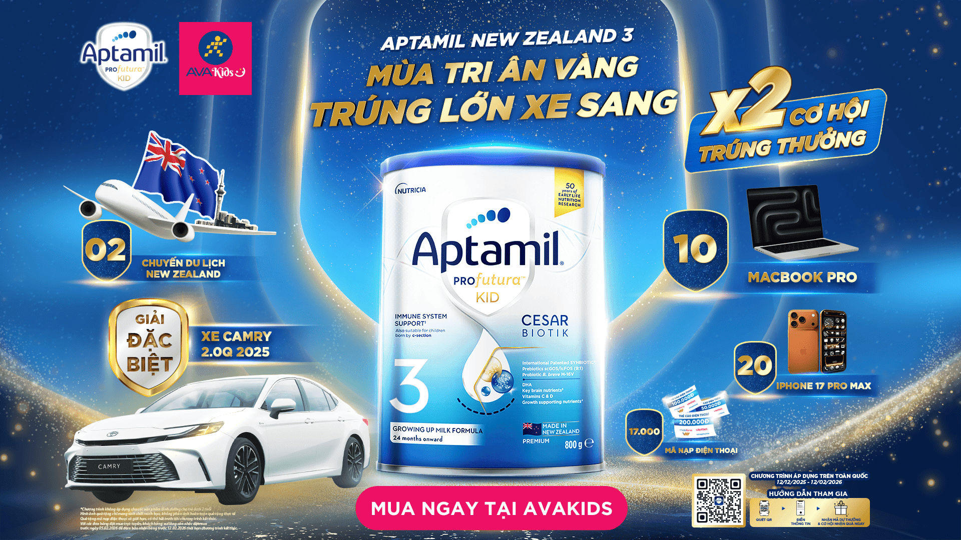 MÙA TRI ÂN VÀNG, TRÚNG LỚN XE SANG CÙNG APTAMIL NEW ZEALAND 3