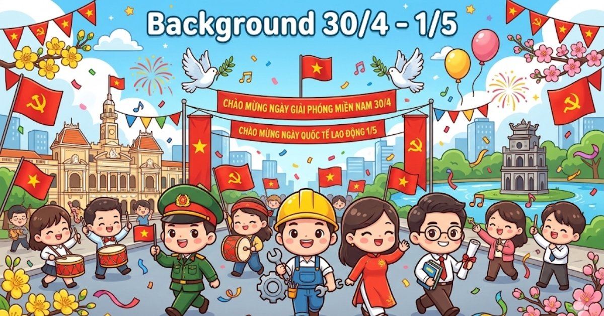 (Tải miễn phí) Background 30/4 - 1/5 đẹp, full HD, không chèn logo