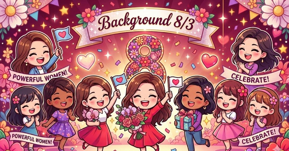 (Miễn phí) 99+ mẫu background 8/3 đẹp, hot trend 2026 chất lượng cao