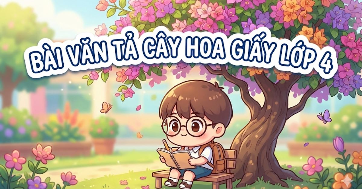 Bài văn tả cây hoa giấy lớp 4 ngắn gọn, chi tiết, điểm cao 2026
