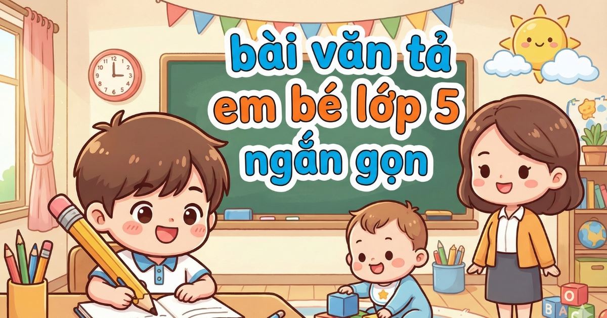 20 bài văn tả em bé lớp 5 ngắn gọn, kể chi tiết, điểm cao 2026