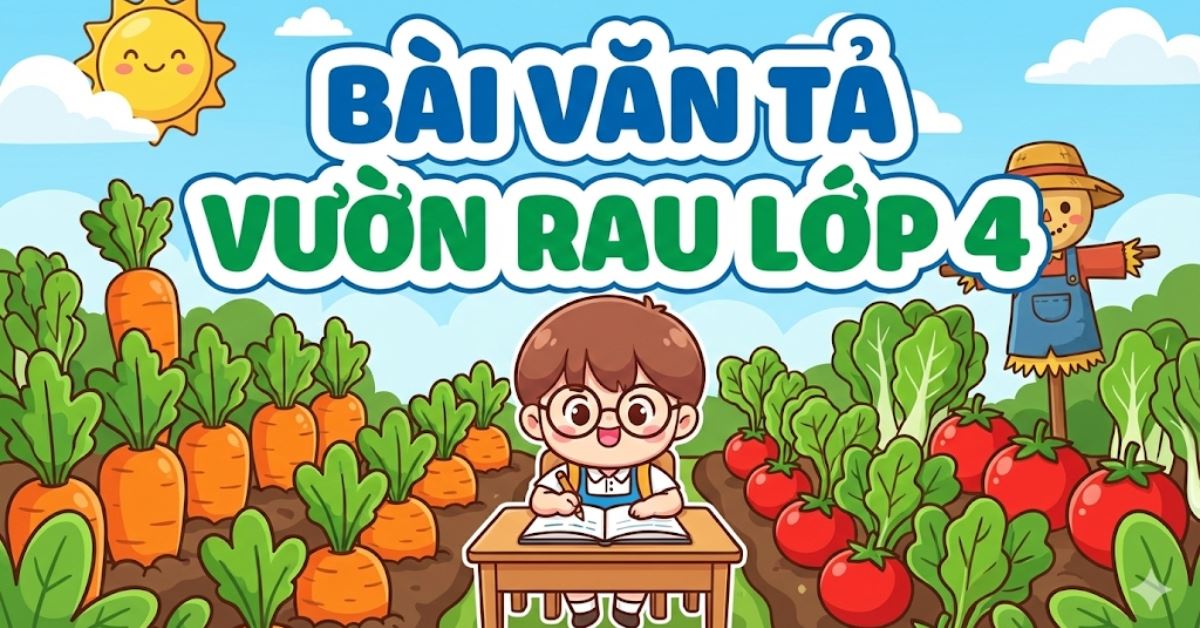 Bài văn tả vườn rau lớp 4 ngắn gọn, chi tiết, điểm cao nhất 2026